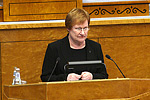 Presidentti Halonen puhuu Viron parlamentissa Riigikogussa. Copyright © Tasavallan presidentin kanslia 